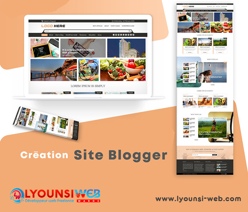 Professional Blog website design service in Morocco